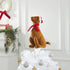Brown Lab with Santa Hat Christmas Tree Topper in Hand Felted Wool - ARCADIA HOME